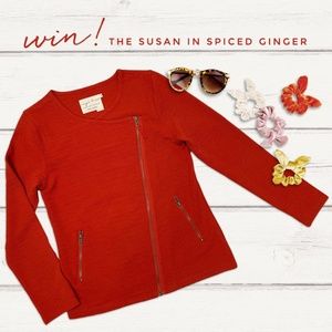 NWT Evy's Tree SUSAN ZIPPERED JACKET SPICED GINGER 1X